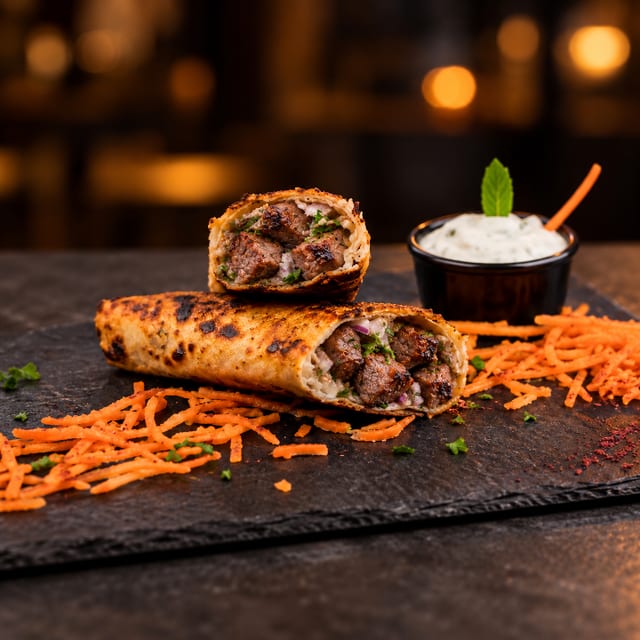 Lamb Kabab Wrap.