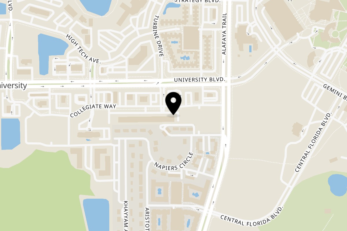 Map showing the location of The Dough Show The Dough Show - UCF on 12140 Collegiate Way 175 in Orlando